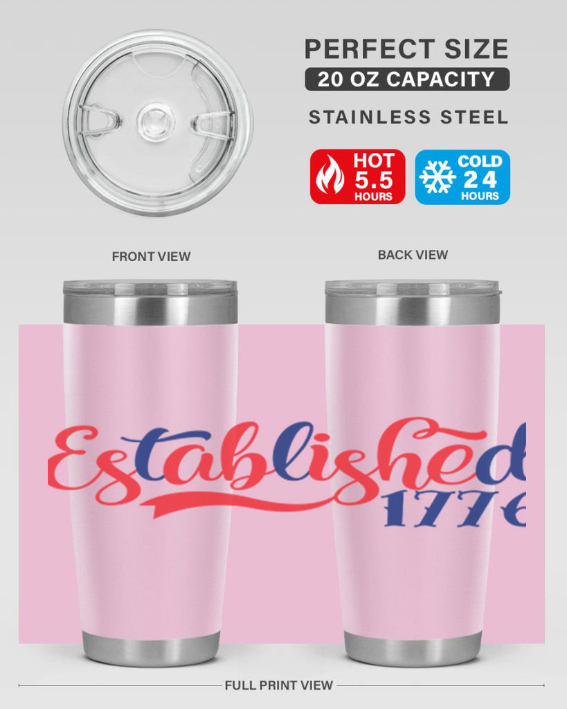 established Style 46#- Fourt Of July- Tumbler