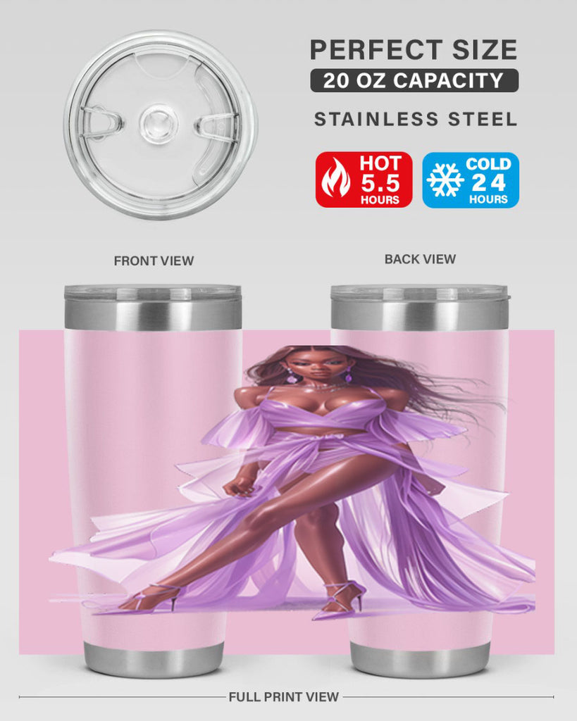 fashion girl in lavender 60#- fashion- Cotton Tank