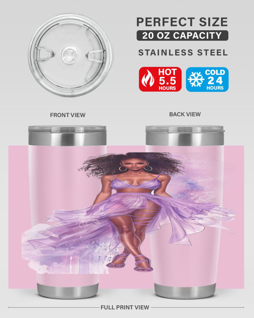 fashion girl in lavender 65#- fashion- Cotton Tank