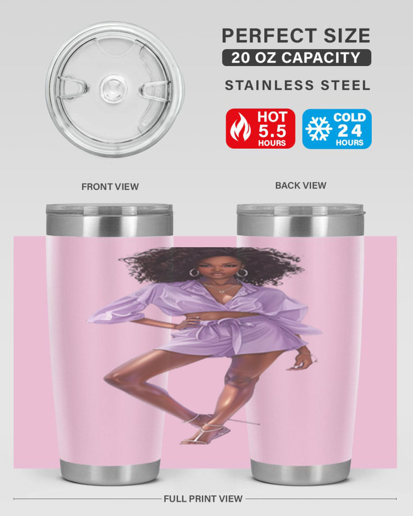 fashion girl in lavender 69#- fashion- Cotton Tank