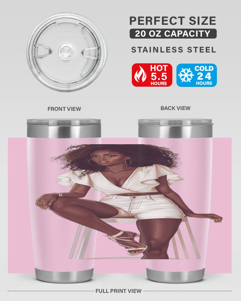 fashion girl in white 85#- fashion- Cotton Tank