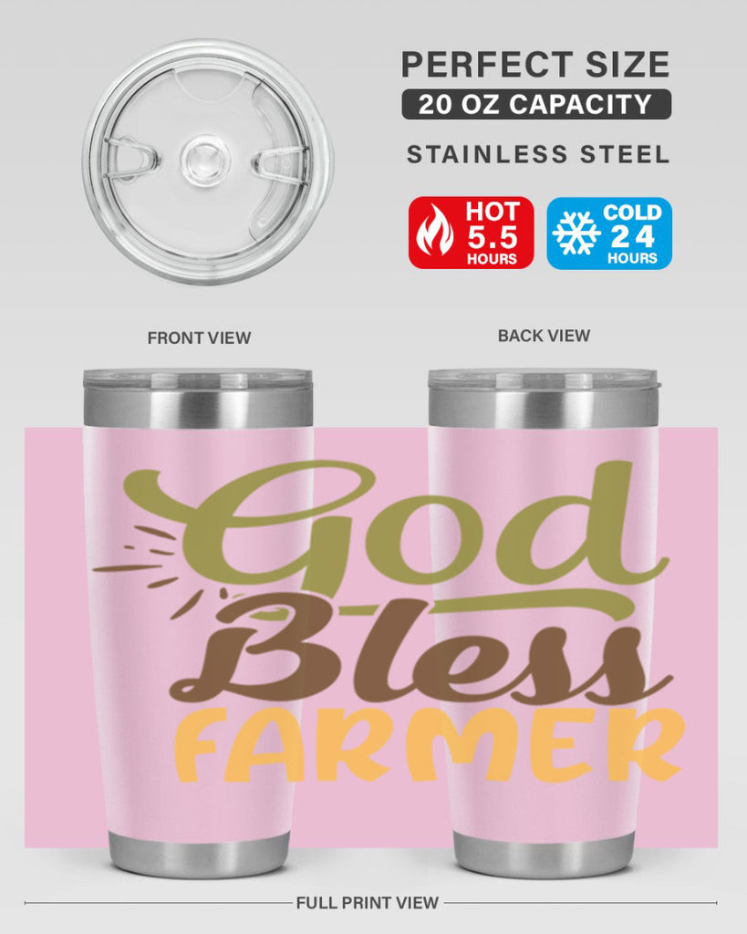 god bless farmer 10#- farming and gardening- Tumbler