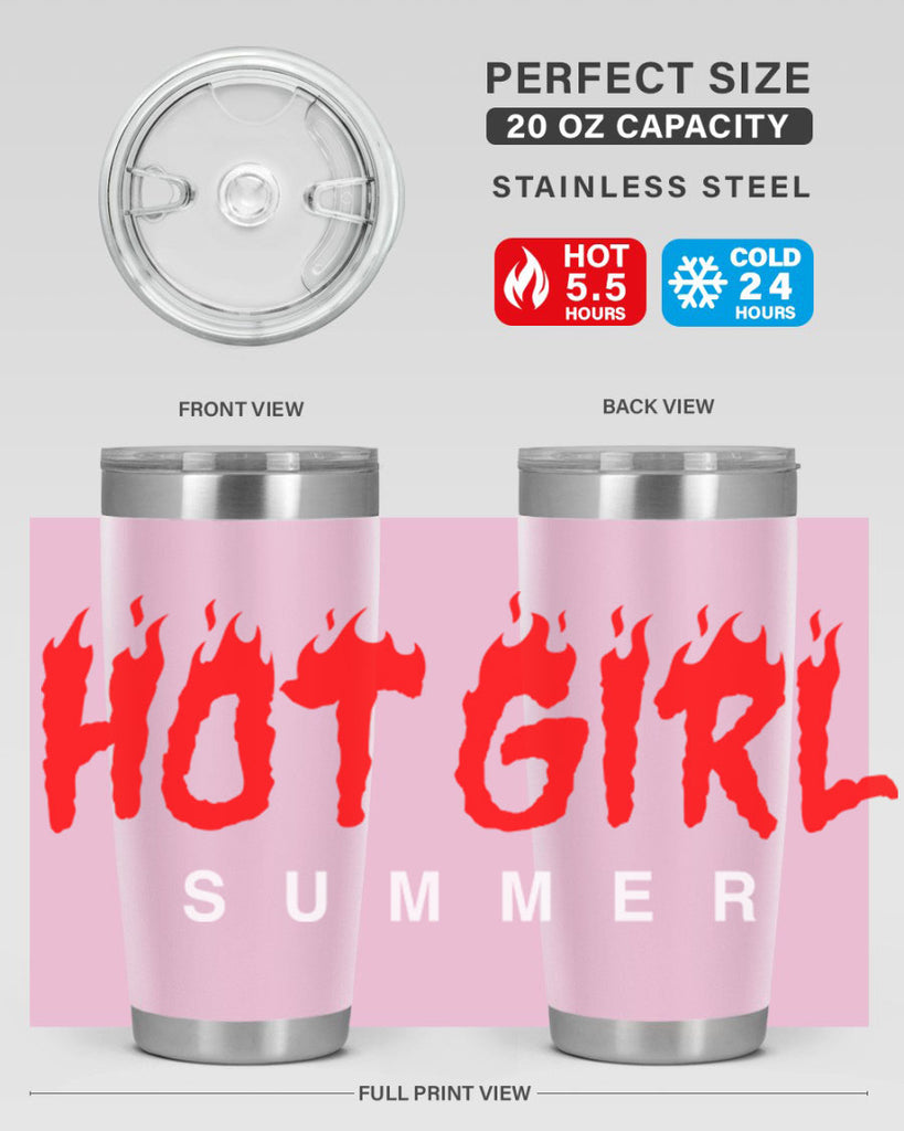hot girl  summer fire 124#- black words phrases- Cotton Tank