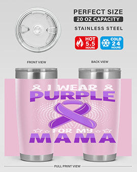 i wear purple for mama 173#- alzheimers- Tumbler