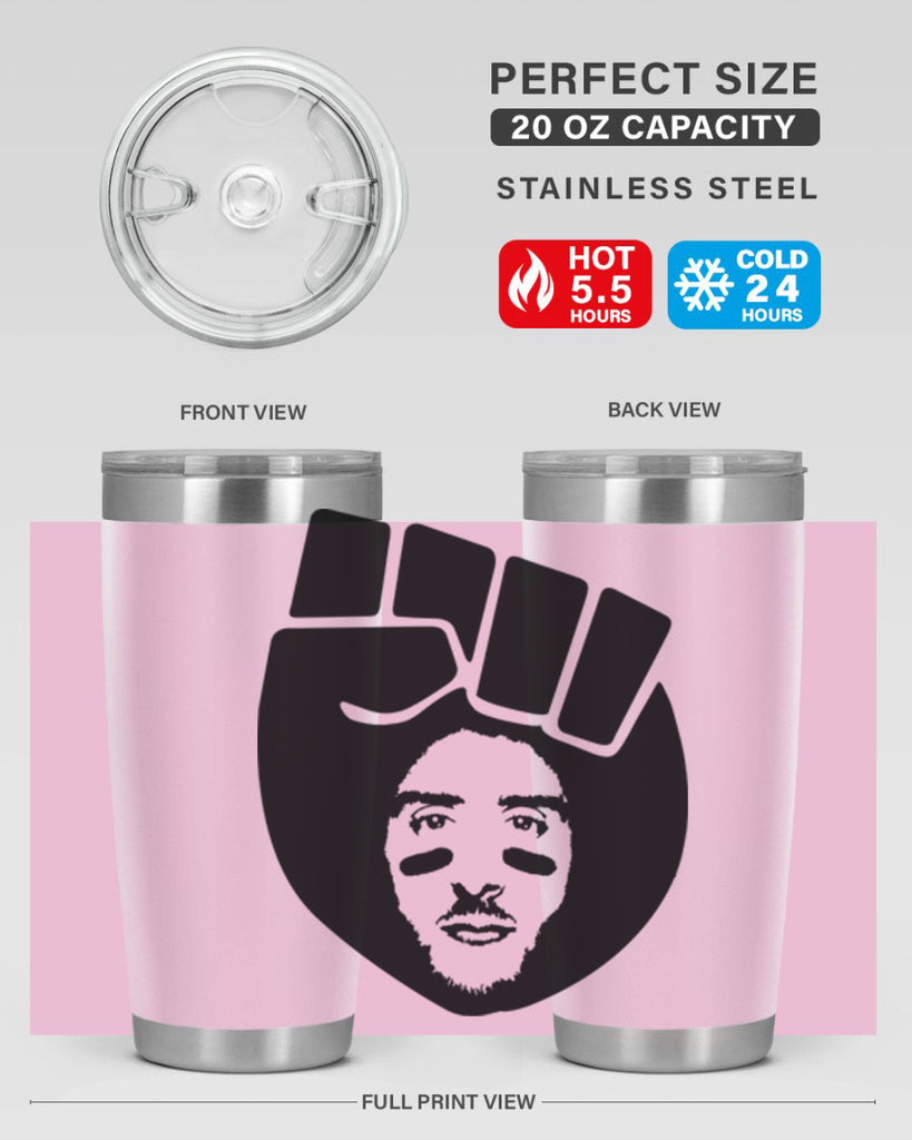 kaepernick fist hair 22#- black men - boys- tumbler