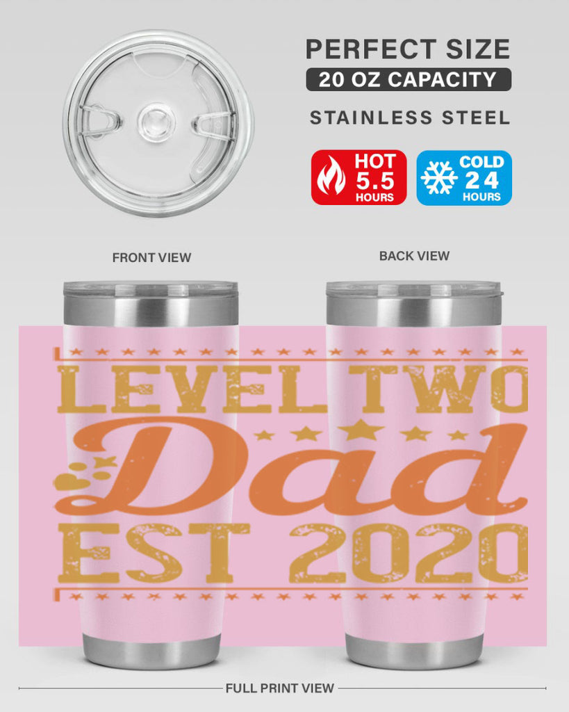 level dad est 189#- fathers day- Tumbler