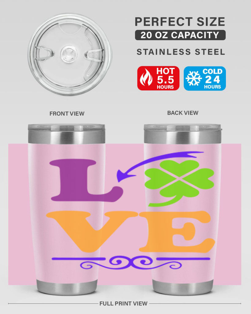 love 18#- mardi gras- Tumbler