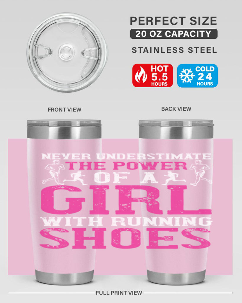 never understimate the power of a girl with running shoes 29#- running- Tumbler