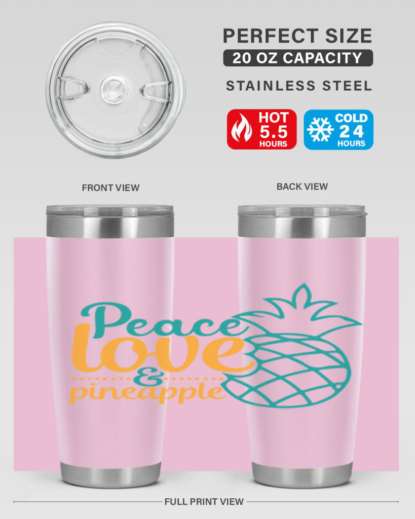 peace love pineapple Style 82#- summer- Tumbler
