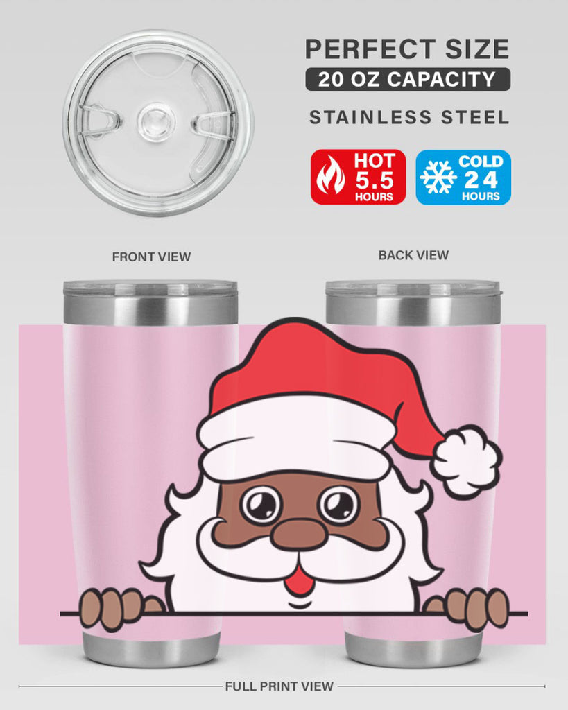 peekaboo black santa 19#- black men - boys- tumbler