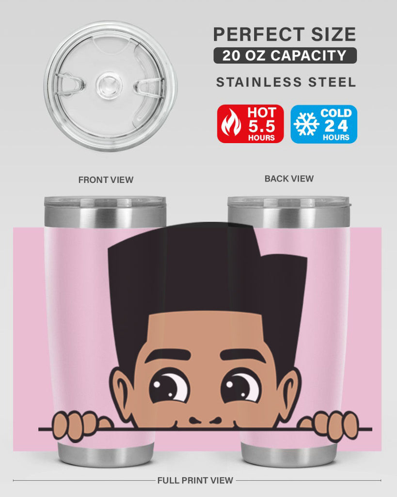 peekaboo boy 18#- black men - boys- tumbler