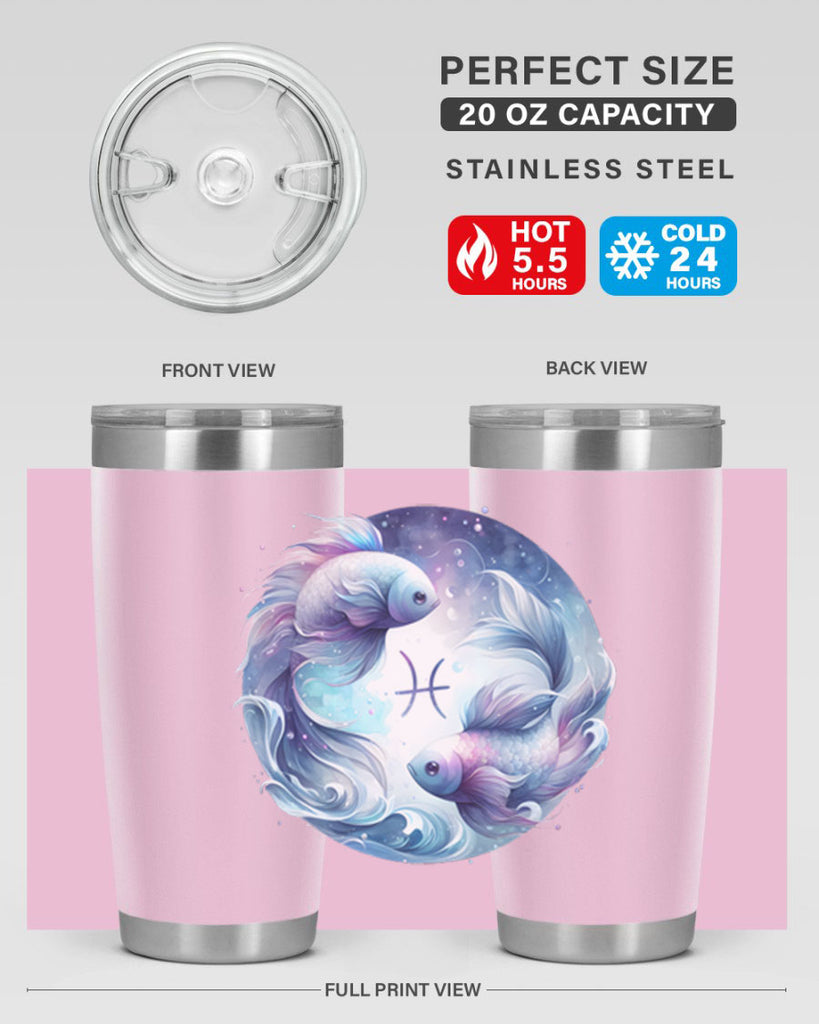 pisces 349#- zodiac- Tumbler