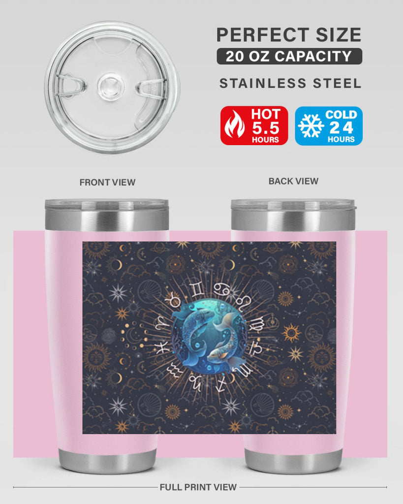pisces Straight 366#- zodiac- Tumbler