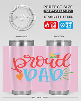 proud dad Style 36#- autism- Tumbler