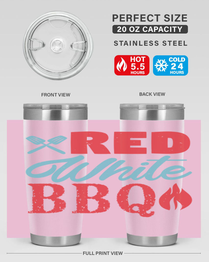 red white bbq 15#- bbq- Tumbler