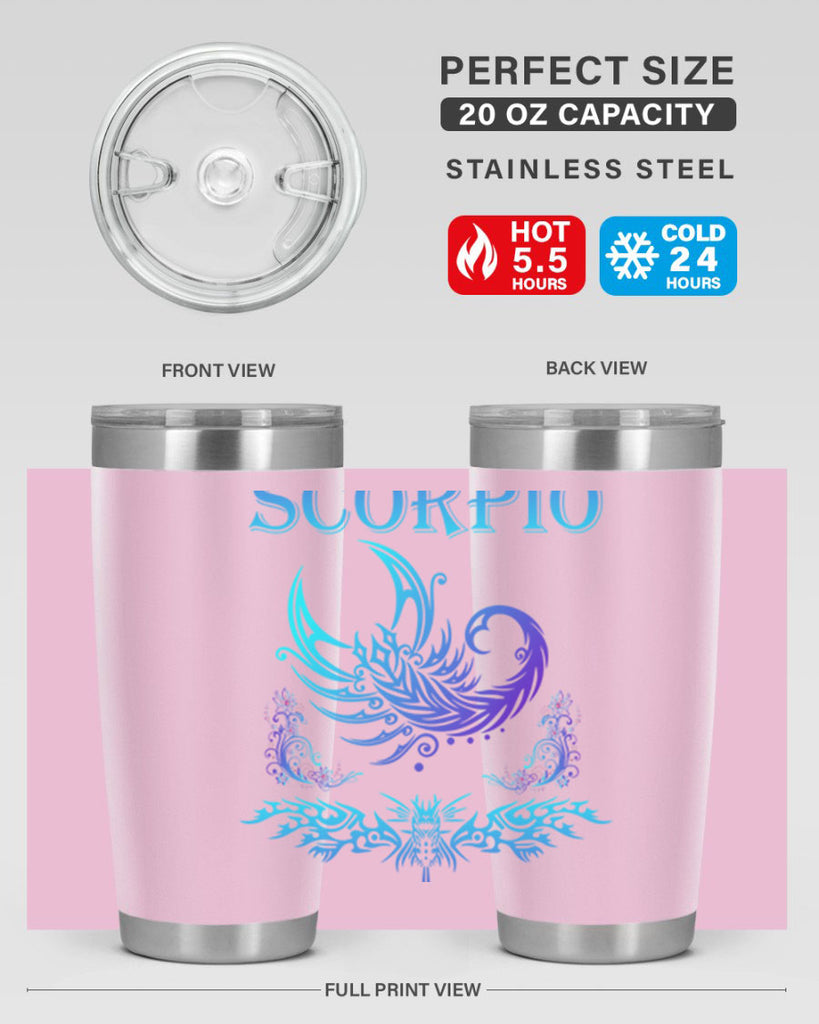 scorpio 449#- zodiac- Tumbler