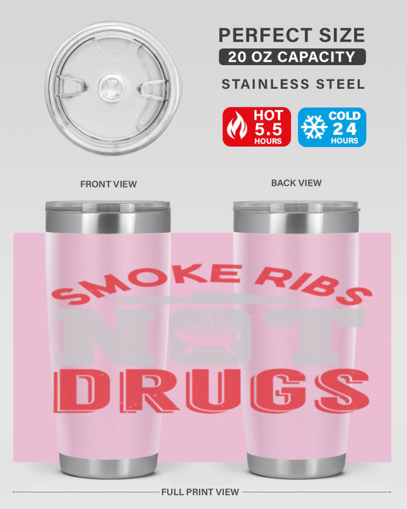 smok ribs not drugs 13#- bbq- Tumbler