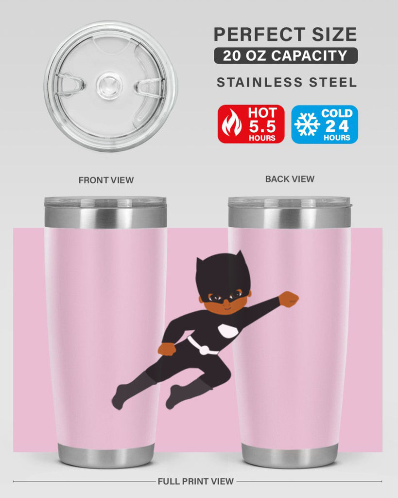 super kid 12#- black men - boys- tumbler