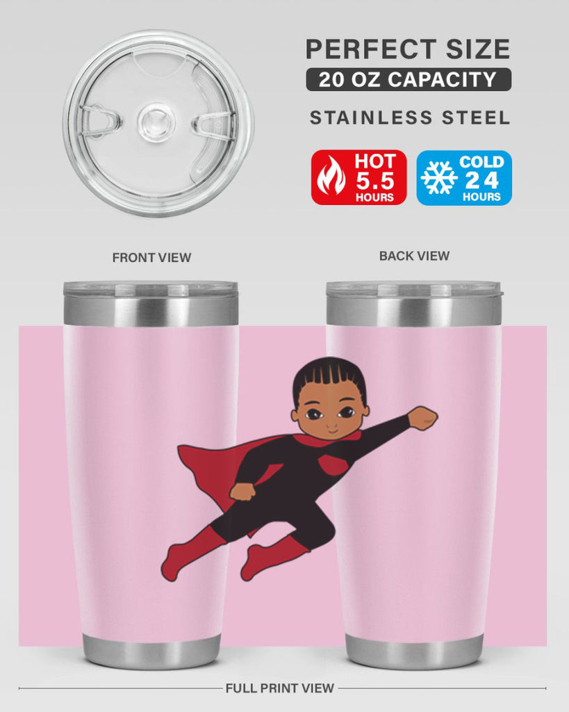 super kid 16#- black men - boys- tumbler