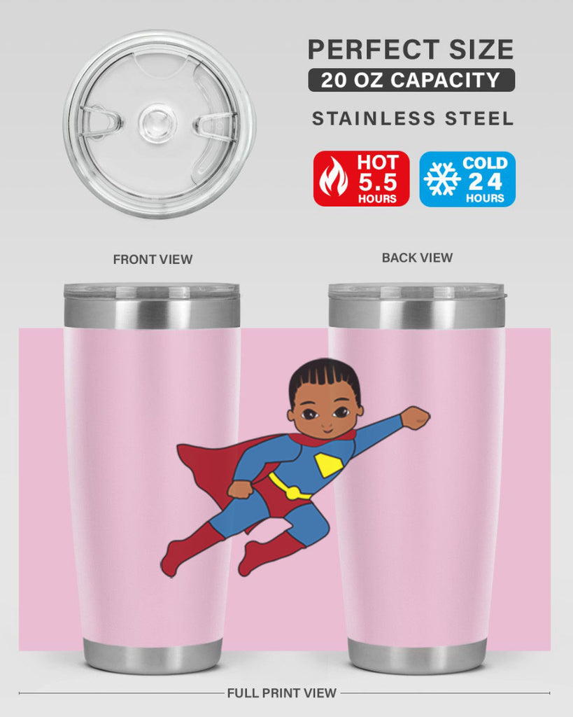 super kid 1#- black men - boys- tumbler