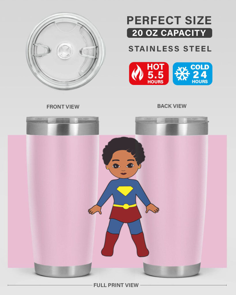 super kid 3#- black men - boys- tumbler
