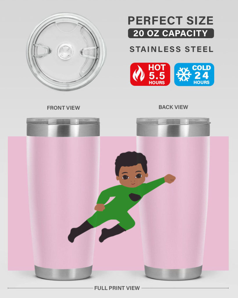 super kid 6#- black men - boys- tumbler