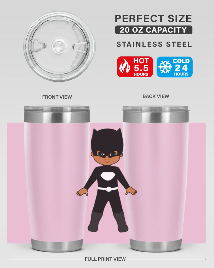 super kid 8#- black men - boys- tumbler