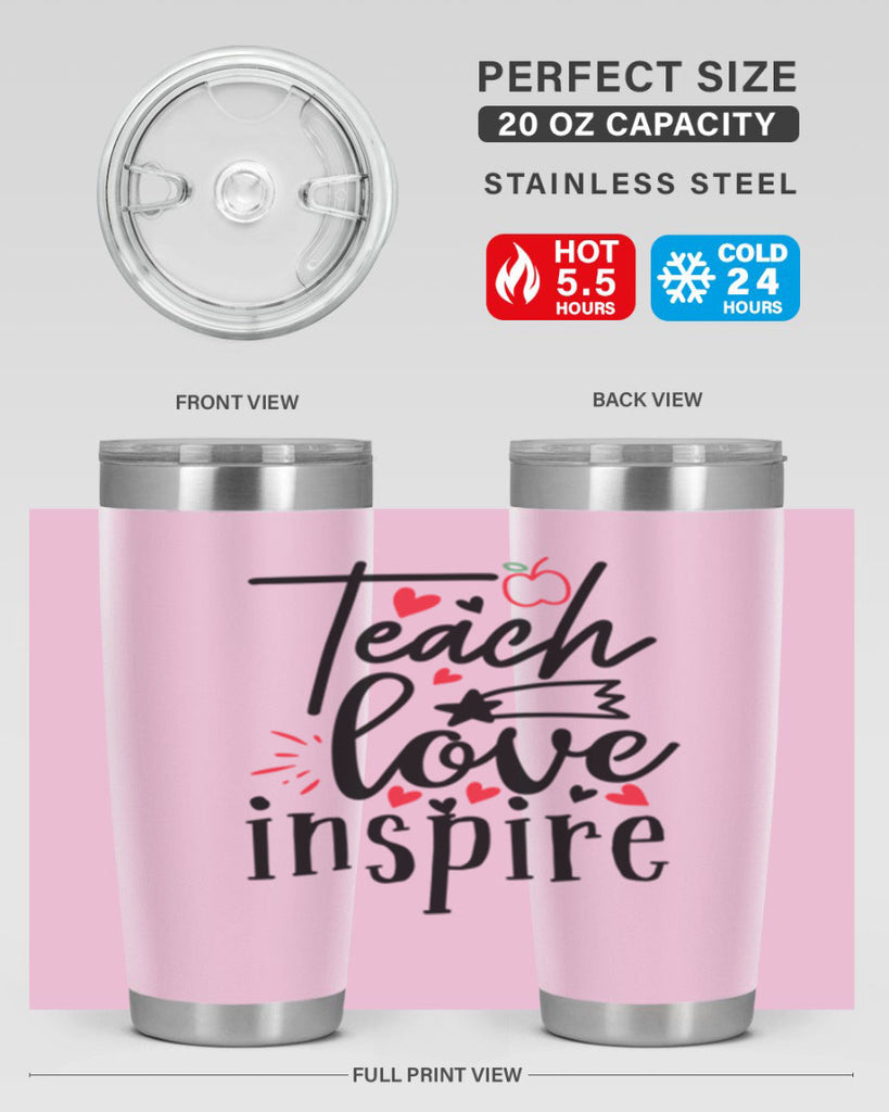 teach love inspire Style 148#- teacher- tumbler