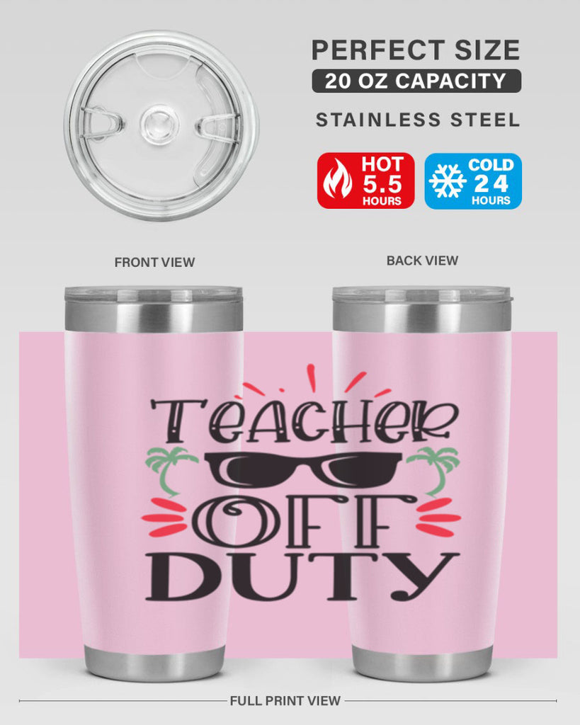 teacher off duty Style 142#- teacher- tumbler
