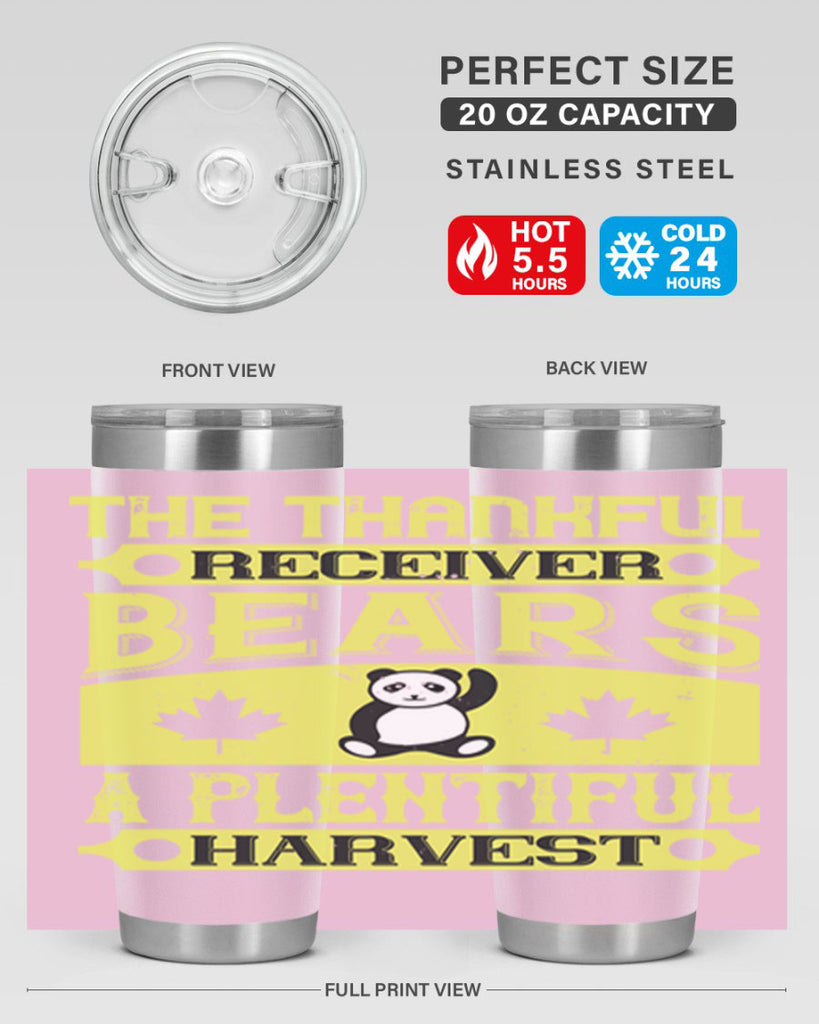 the thankful receiver bears a plentiful harvest 2#- thanksgiving- Tumbler