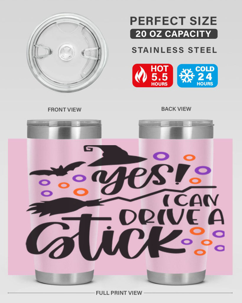 yes i can drive a stick 3#- halloween- Tumbler