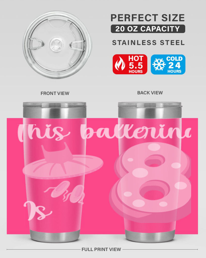 8th Birthday Ballet Dancer Ballerina 2#- ballet- Tumbler