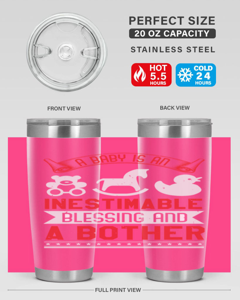 A baby is blessing and a bother Style 50#- baby shower- tumbler