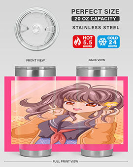A beautiful and happy girl back to school 90#- anime- Tumbler