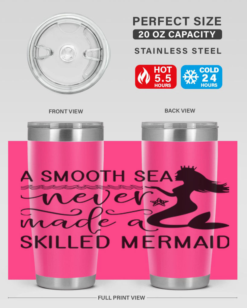A smooth sea never made 12#- mermaid- Tumbler