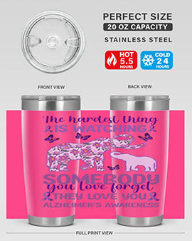 AlzheimerS Awareness Purple Elephant 16#- alzheimers- Tumbler