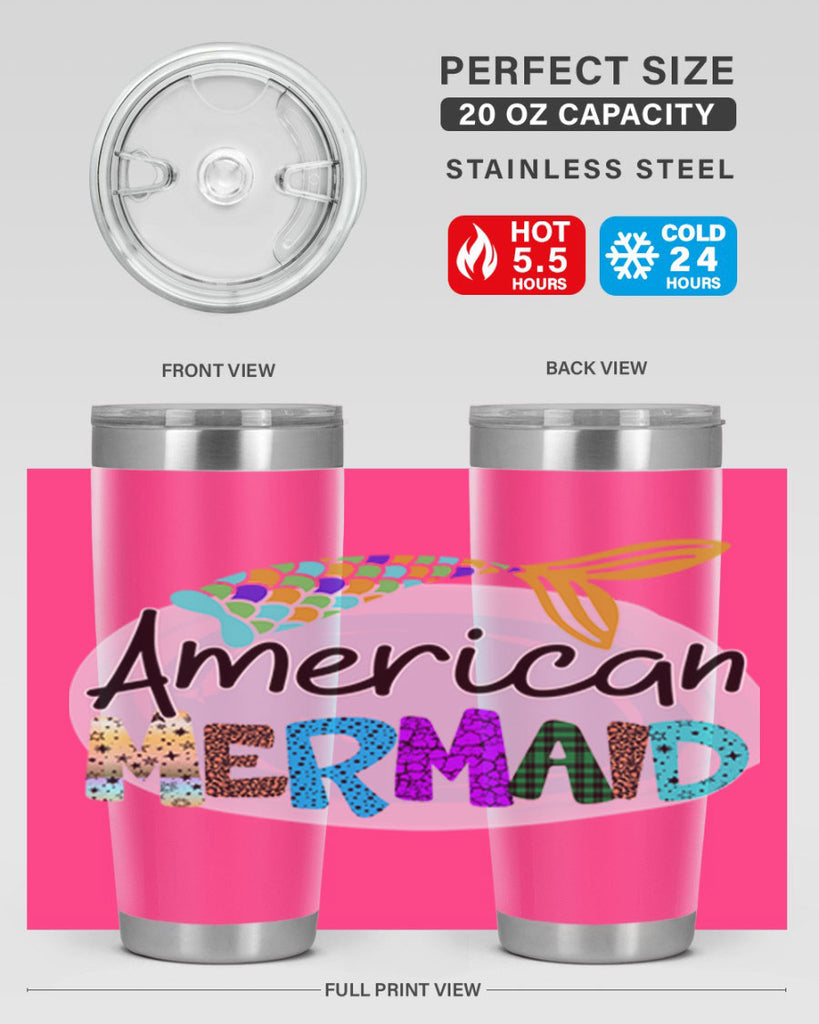 American Mermaid 14#- mermaid- Tumbler