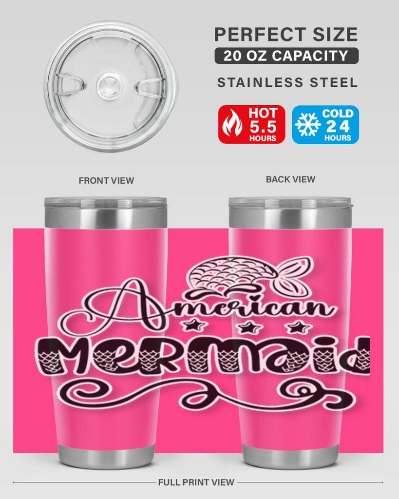 American Mermaid 15#- mermaid- Tumbler