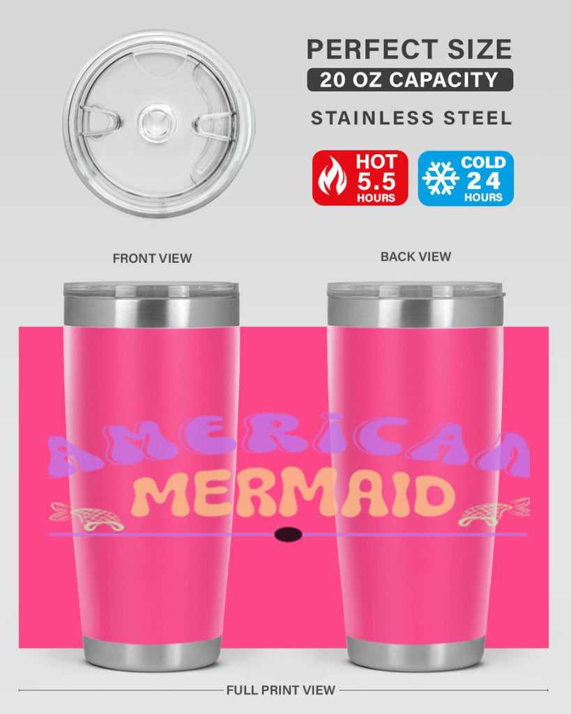 American Mermaid 16#- mermaid- Tumbler