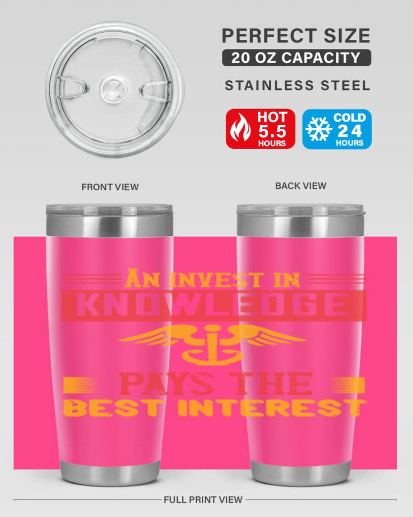 An invest in knowledge pays the best interest Style 228#- nurse- tumbler