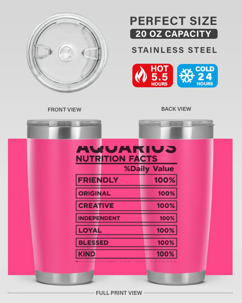 Aquarius Nutrition Facts 67#- zodiac- Tumbler