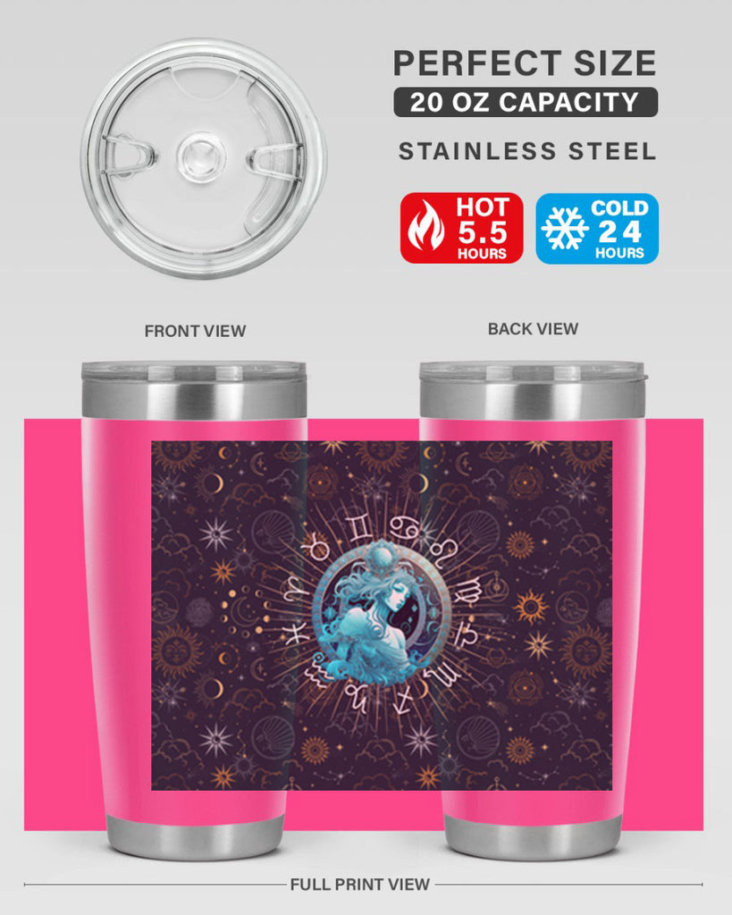 Aquarius Straight 66#- zodiac- Tumbler