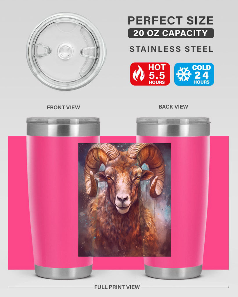 Aries 54#- zodiac- Tumbler