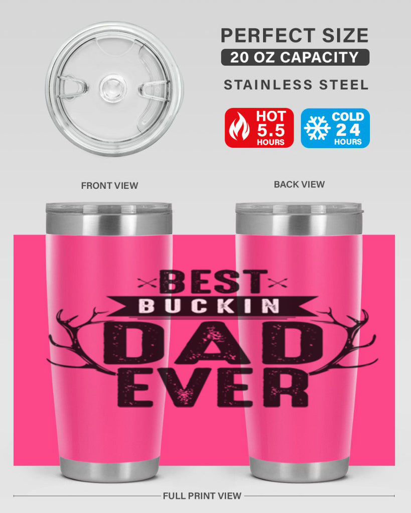 Best Buckin Dad ever 48#- dad- Tumbler