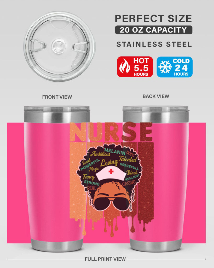 Black Nurse African Melanin Juneteenth 22#- Juneteenth- tumbler