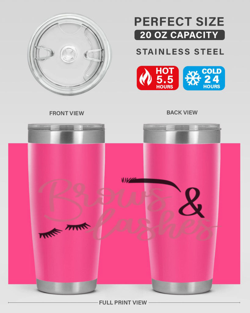 Brows Lashes Style 122#- make up- Tumbler