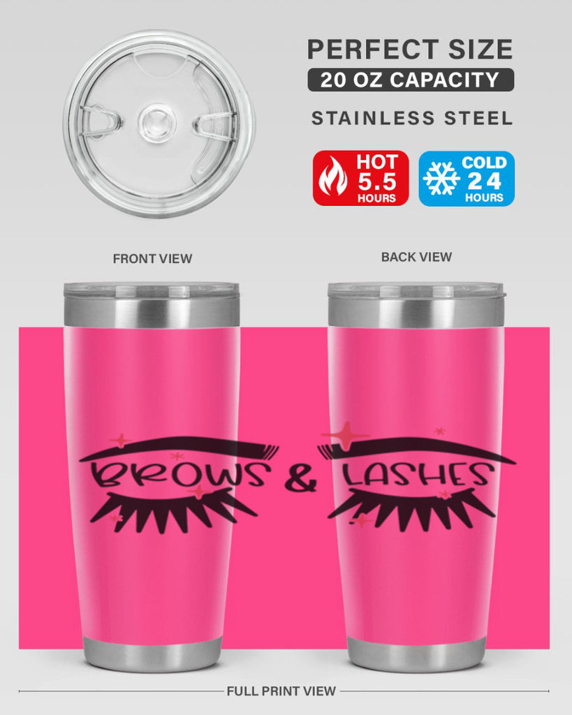 Brows Lashes Style 123#- make up- Tumbler