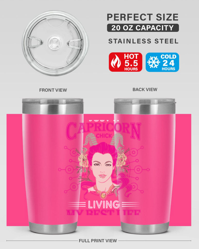 Capricorn chick 193#- zodiac- Tumbler