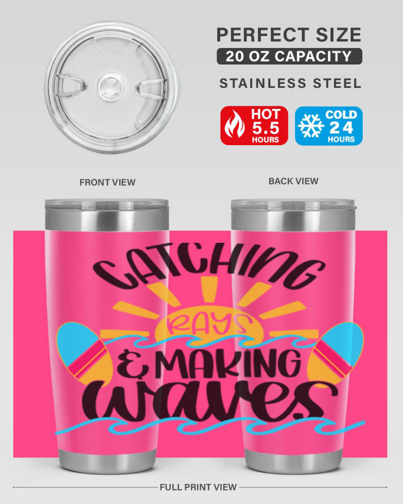 Catching Rays Making Waves Style 49#- summer- Tumbler