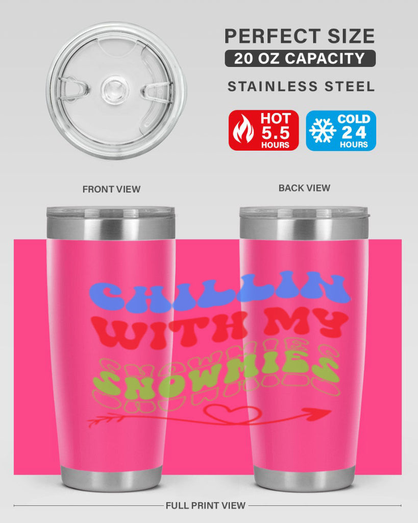 Chillin with my snowmies 42#- winter- Tumbler